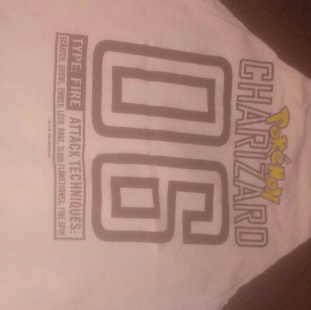 Vintage '99 baseball tshirt style with charizard!